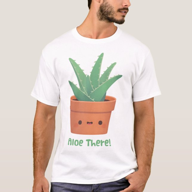 Camiseta Ali, Olá, Aloe Cute Vera Pun (Frente)