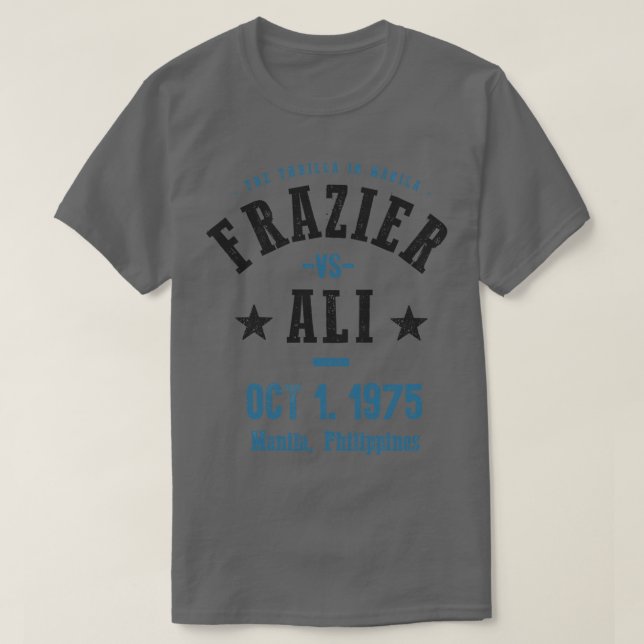 Camiseta Ali vs Frazier O Thrilla em Manila Tshirt (Frente do Design)