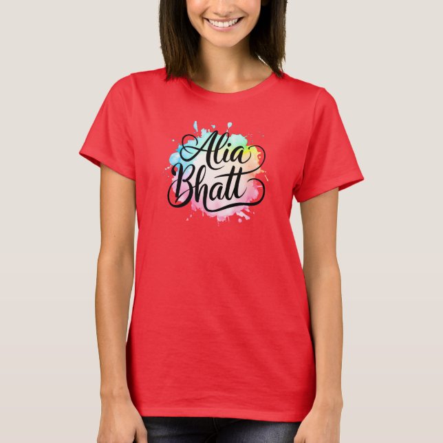 Camiseta Alia Bhatt bollywood T-Shirt (Frente)