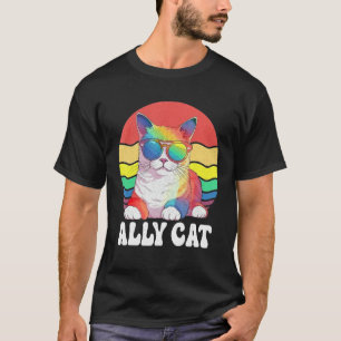Camiseta Aliada Gata Hétero Defensora LGBT Orgulho Gay Alia