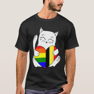 Camiseta Aliado de Orgulho Animal Felino LGBT Bélgica Apoi