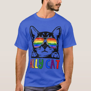 Camiseta Aliado LGBT Gato Seja Gentil Arco-íris Gay Engraça
