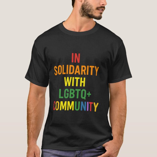 Camiseta Aliado Orgulhoso de Solidariedade com a Comunidade (Frente)