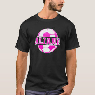 Camiseta Aliana Name Girls Soccer Play Futebol Sports Fan