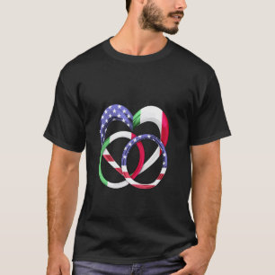 Camiseta Aliança de Casamento Coração com Bandeira American
