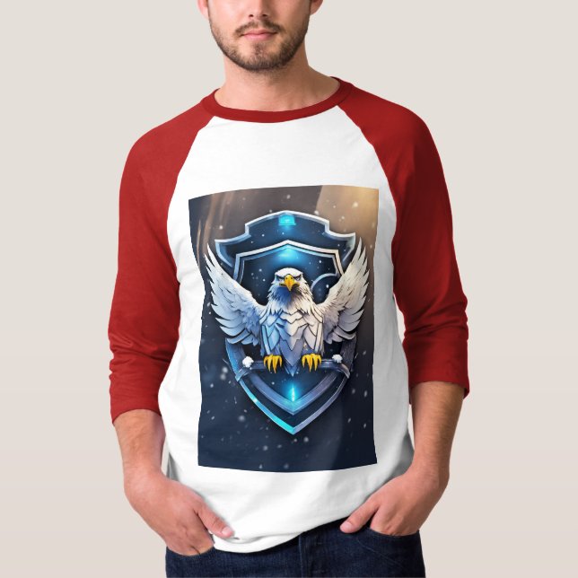 Camiseta Aliança de Frostwing: Emblem Futuralista da Águia- (Frente)