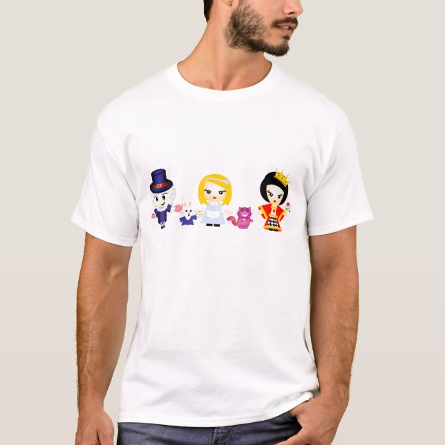 Camiseta Alice, a rainha e o Hatter louco (Frente)