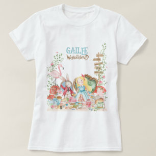 Camiseta Alice Adventures em Woderland Birthday Tea Party