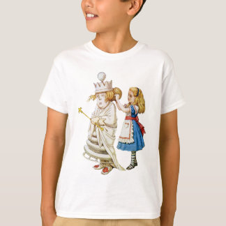 Camiseta Alice ajuda a sair da Rainha Branca na Terra das M