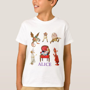 Camiseta Alice através do espelho e dos amigos