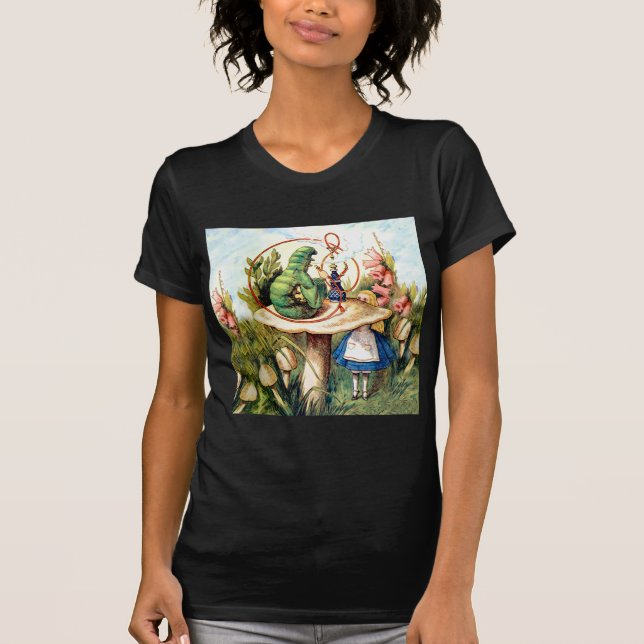 Camiseta Alice e a lagarta na Terra das Maravilhas (Frente)