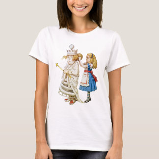 Camiseta Alice e a rainha branca no país das maravilhas