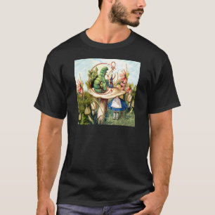 Camiseta Alice e Caterpillar no país das maravilhas