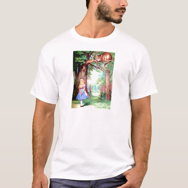 Camiseta Alice e o gato de Cheshire no país das maravilhas (Frente)