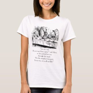 Camiseta Alice e o Mad Tea Party com citação "Estúpida"