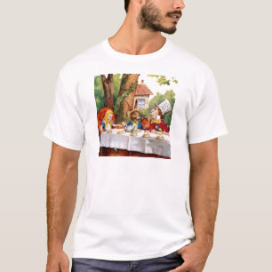 Camiseta Alice e o tea party do Hatter louco no país das
