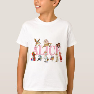 Camiseta Alice e país das maravilhas e amigos