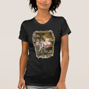 Camiseta Alice flutua pelo buraco do coelho