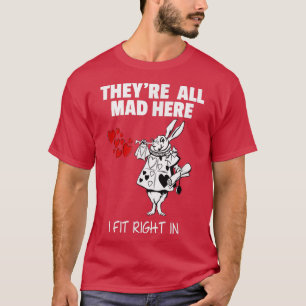 CAMISETA ALICE IN WONDERLAND BRANCO RABBIT SHIRT 