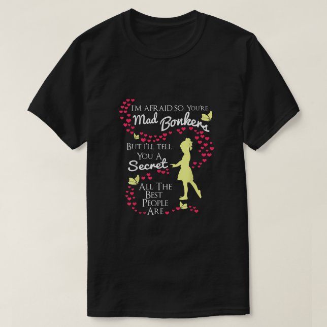 CAMISETA ALICE IN WONDERLAND T-SHIRT BONKER'S SHIRT MEN WOM (Frente do Design)
