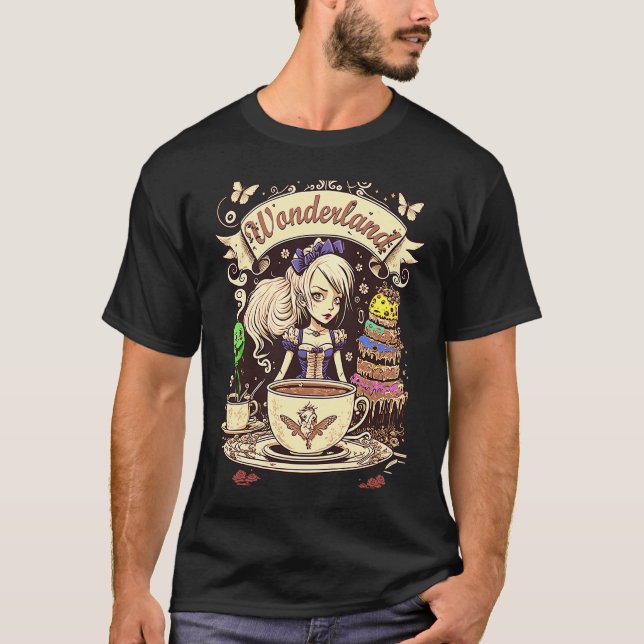 Camiseta Alice in Wonderland  Teaparty (Frente)
