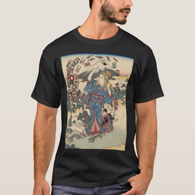 Camiseta Alice Lost in Japan | Ukiyo-e Floating Wonderland (Frente)