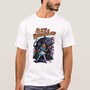Camiseta Alice na Irlanda do Norte - Cartoon Escuro