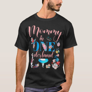Camiseta Alice Na Mamãe Da Família De Onederland Do Anivers