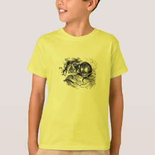 Camiseta Alice no gato de Cheshire do país das maravilhas