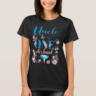 Camiseta Alice no ONEderland Family Tio do aniversário G