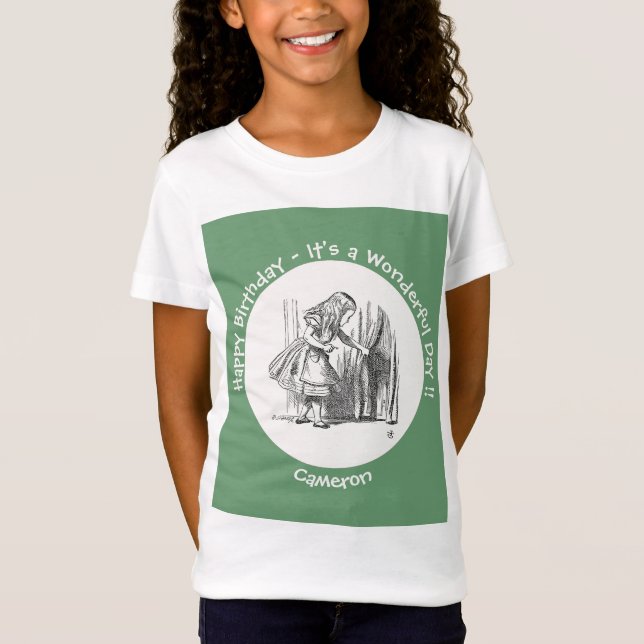 Camiseta Alice no País das Maravilhas, Aniversário ou Outro (Frente)