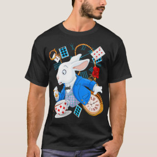 Camiseta Alice No País das Maravilhas - Coelho Branco