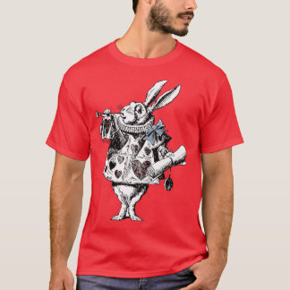 Camiseta Alice no País das Maravilhas Coelho Branco família