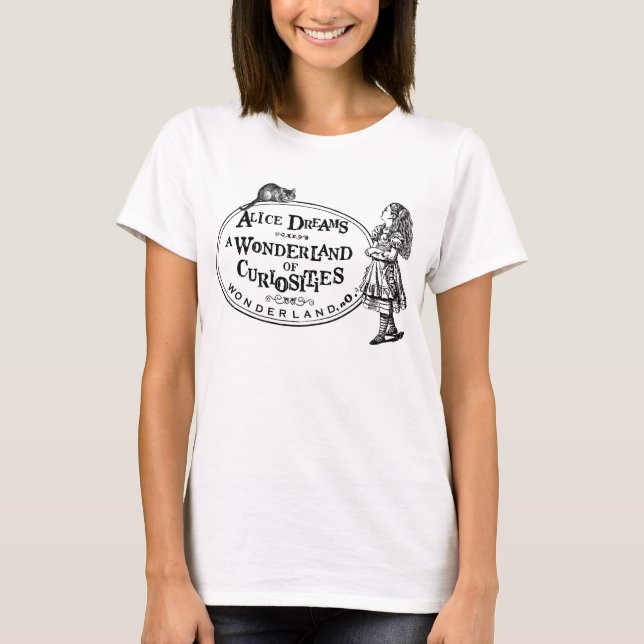 Camiseta Alice no País das Maravilhas das Curiosidades W/Ch (Frente)