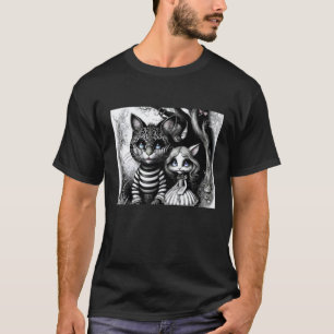 Camiseta Alice no País das Maravilhas e o Gato de Cheshire
