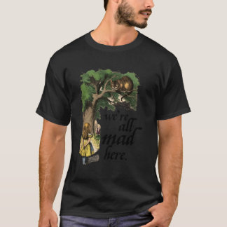 Camiseta Alice no País das Maravilhas e o Gato de Cheshire 