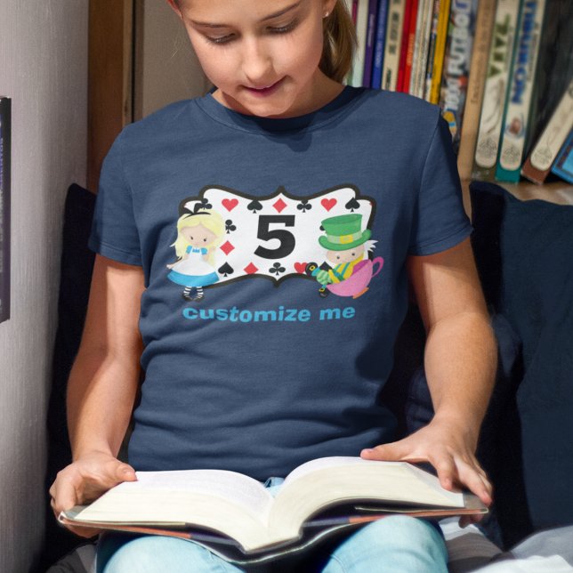 Camiseta Alice no País das Maravilhas, Festa de Aniversário (Criador carregado)