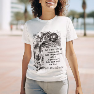 Camiseta Alice no país das maravilhas; Gato de Cheshire co