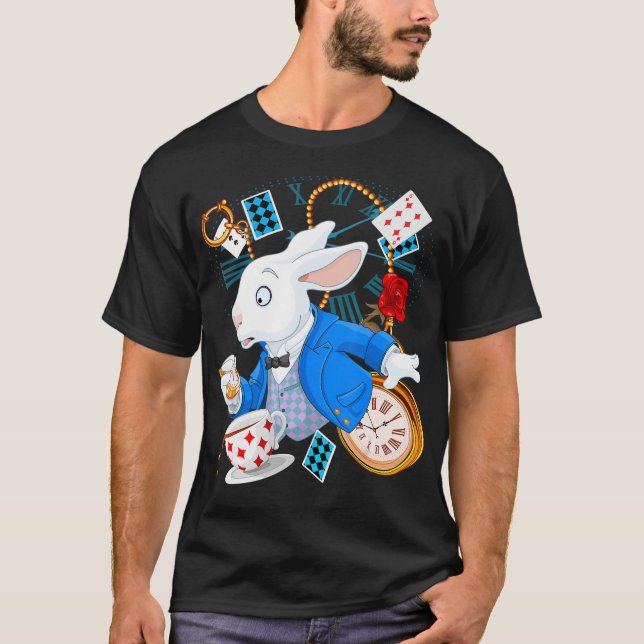 Camiseta Alice No País das Maravilhas - Rabbit Branco (Frente)
