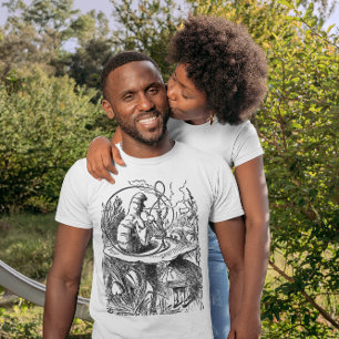 Camiseta Alice no País das Maravilhas Vintage Lagarta Nargu