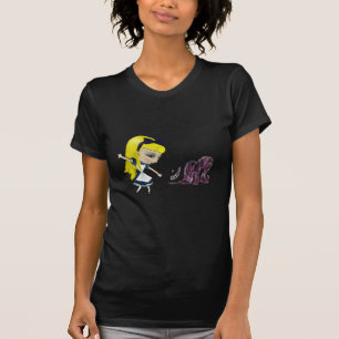 Camiseta Alice no preto do país das maravilhas