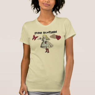 Camiseta Alice no T escocês da independência do país das