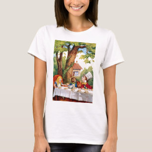 Camiseta Alice no tea party do Hatter louco no país das