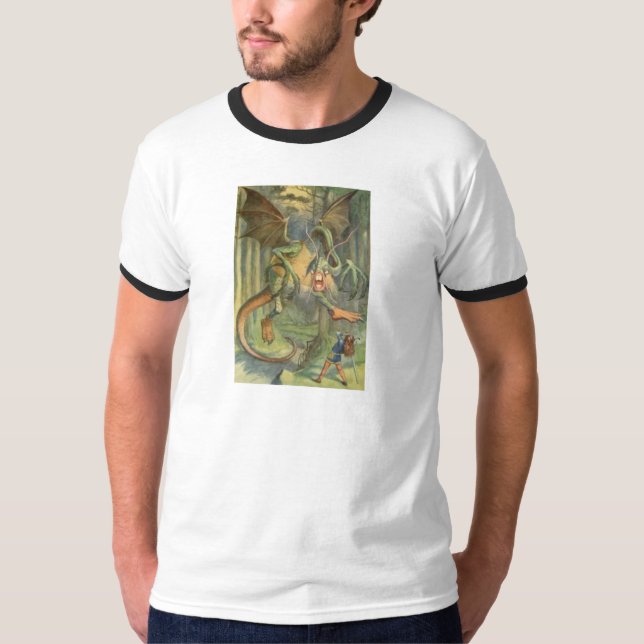 Camiseta Alice & o Jabberwocky na cor completa (Frente)