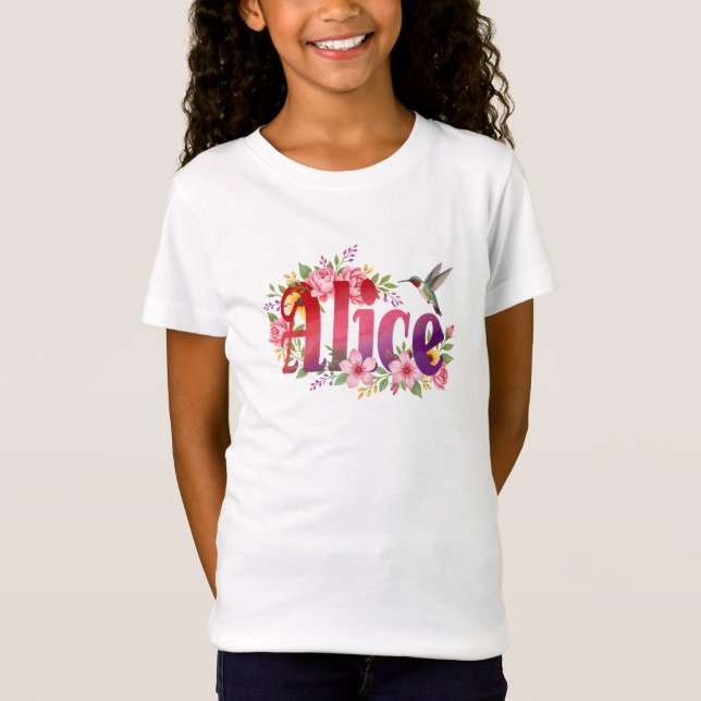 Camiseta Alice - Personalised Shirt  - For Kids (Frente)