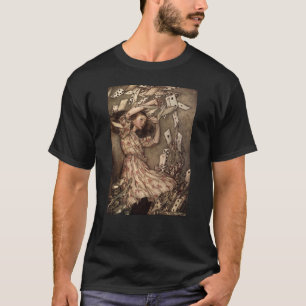 Camiseta Alice pululou por cartões de jogo