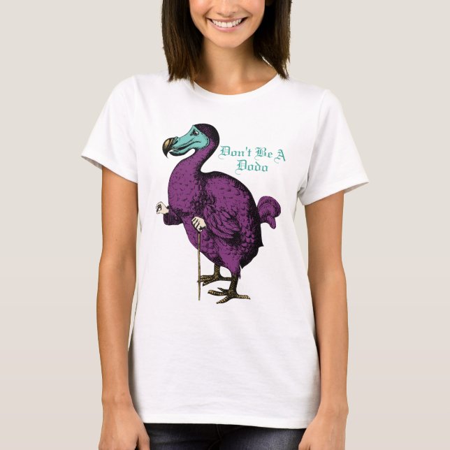 Camiseta Alice Random Engraçado no Pássaro Dodo Maravilha (Frente)