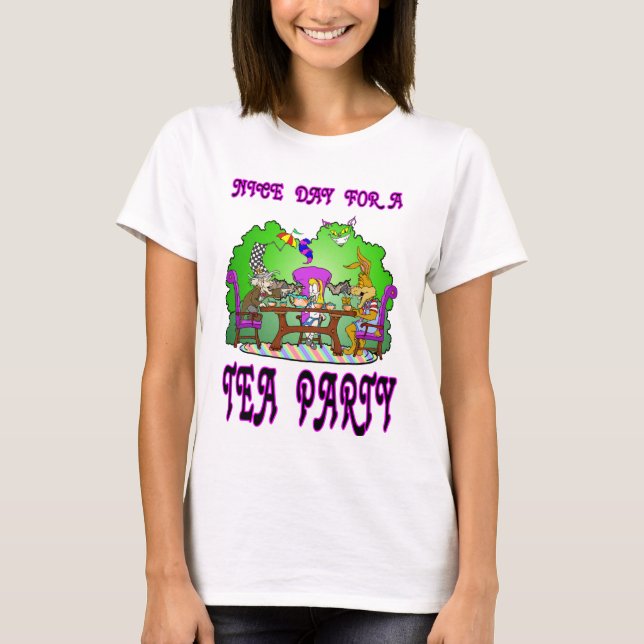 Camiseta Alice tem uma festa no chá (Frente)