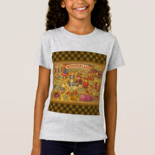 Camiseta Alice Whimsical Map no País das Maravilhas