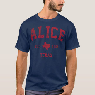 Camiseta Aliceeas Esportes Impressão Vermelha menino